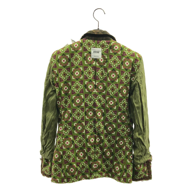 MOSCHINO / モスキーノ | ウール ロゴボタン シングルブレスト ジャケット / 総柄裏地 | 38 | レディース