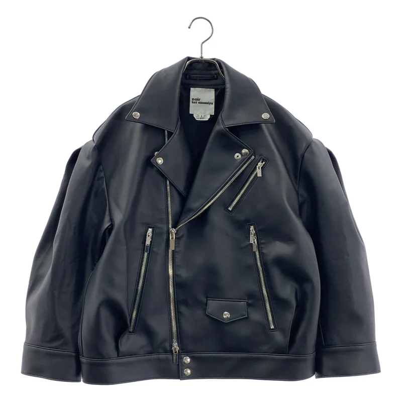 noir kei ninomiya / ノワールケイニノミヤ | 2023AW | フェイクレザー オーバーサイズ ダブルライダース ジャケット | S | レディース