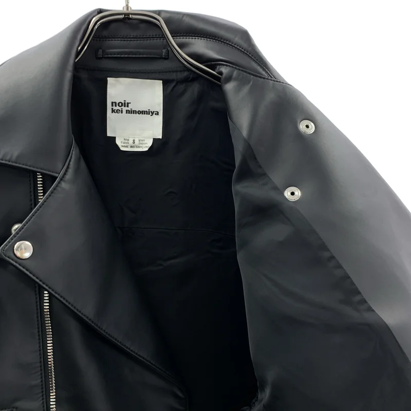 noir kei ninomiya / ノワールケイニノミヤ | 2023AW | フェイクレザー オーバーサイズ ダブルライダース ジャケット | S | レディース