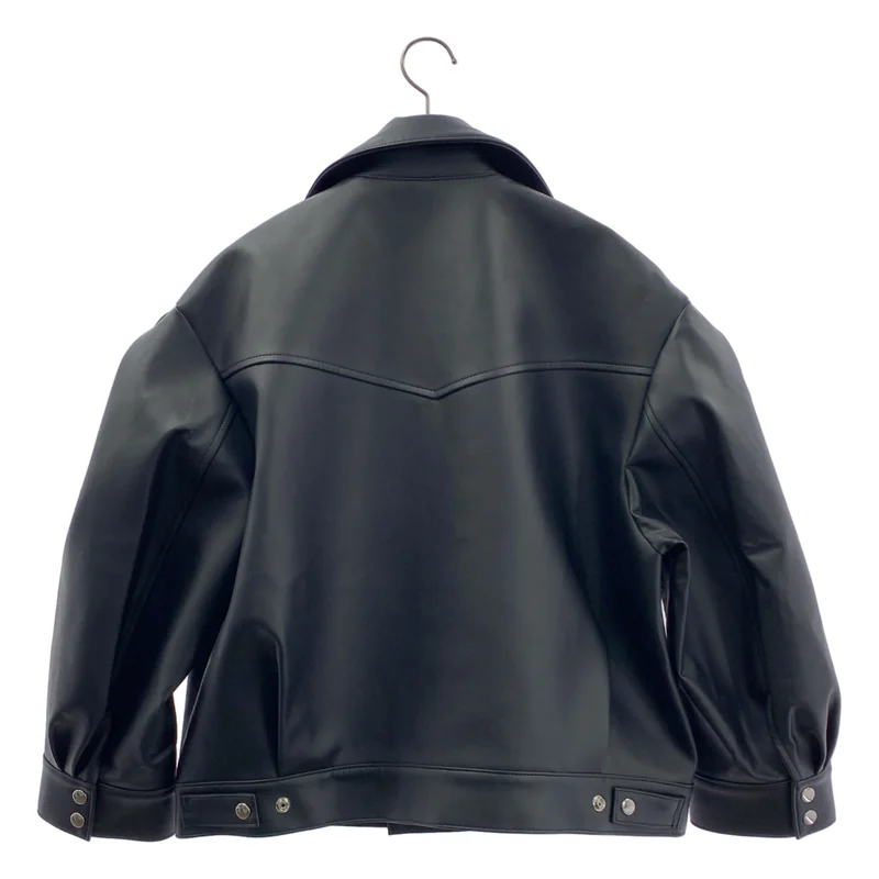 noir kei ninomiya / ノワールケイニノミヤ | 2023AW | フェイクレザー オーバーサイズ ダブルライダース ジャケット | S | レディース