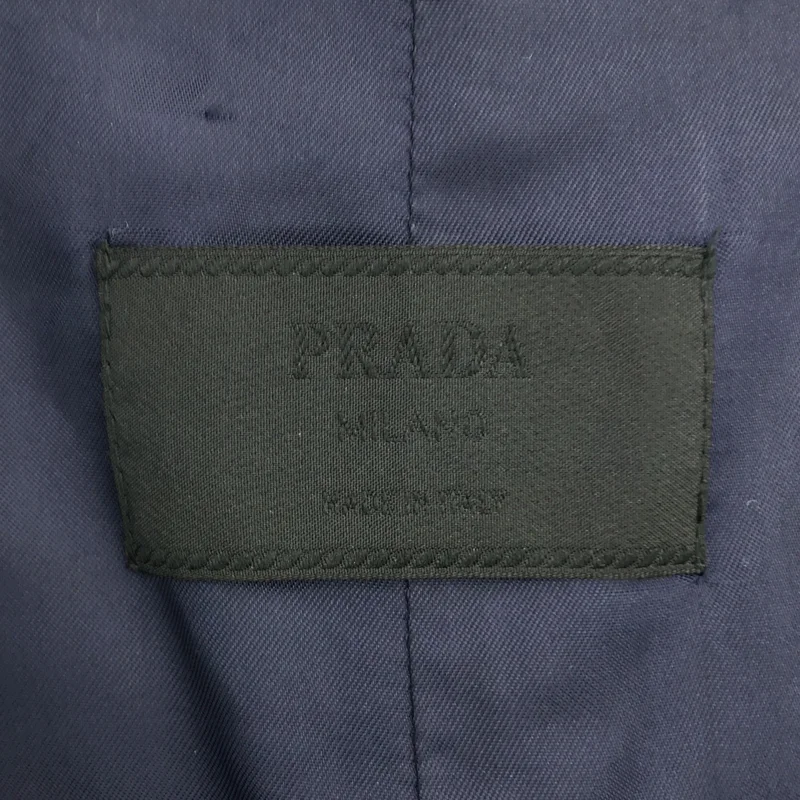 PRADA / プラダ | ナイロン ロゴジップ フライフロント シングルコート | 40 | レディース