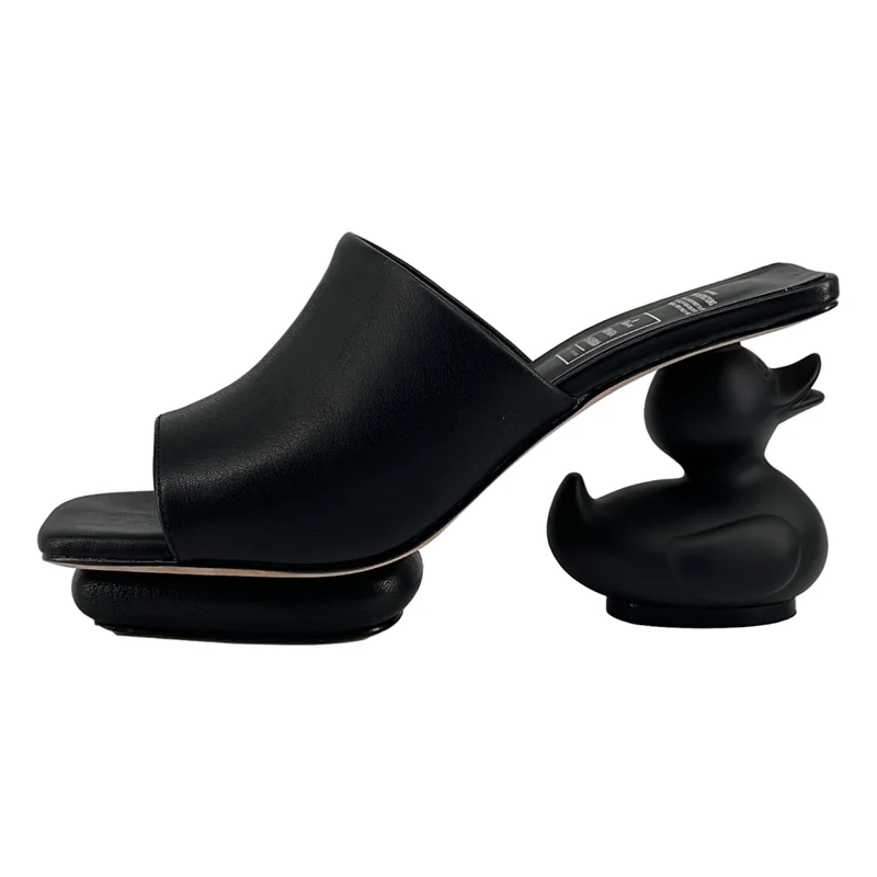 Maison MIHARA YASUHIRO / メゾンミハラヤスヒロ | Duck Heel Sandal / レザー ダックヒールサンダル | 40 | レディース