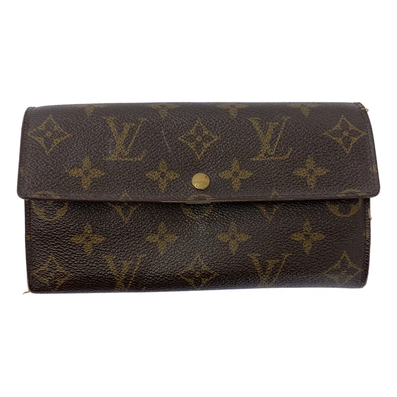 Louis Vuitton / ルイヴィトン | レザー モノグラム フラップ ロングウォレット 長財布 / ユニセックス |