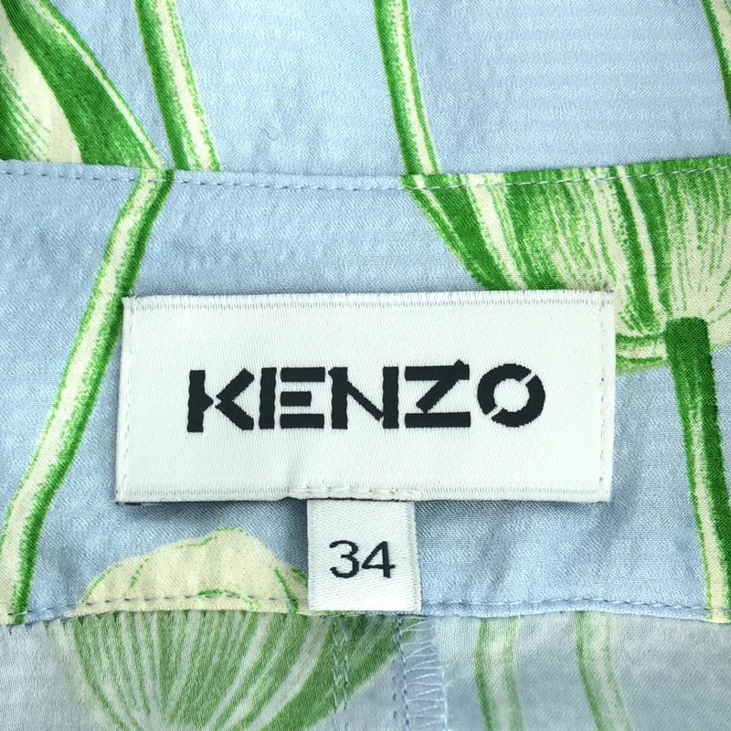 KENZO / ケンゾー | silk 100％ / シルク 総柄 フラワープリント ドレス ワンピース | 34 | レディース