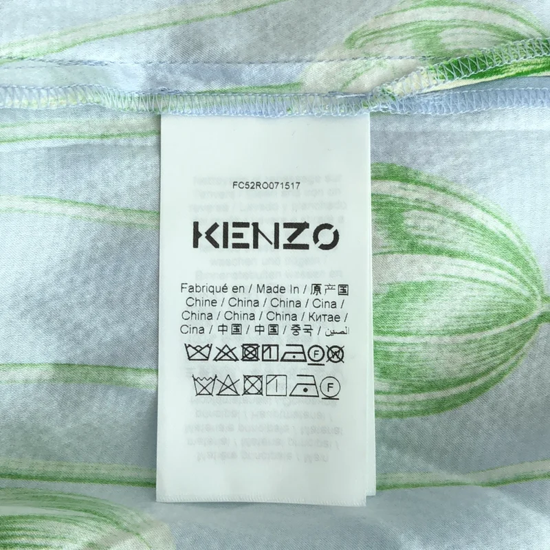 KENZO / ケンゾー | silk 100％ / シルク 総柄 フラワープリント ドレス ワンピース | 34 | レディース