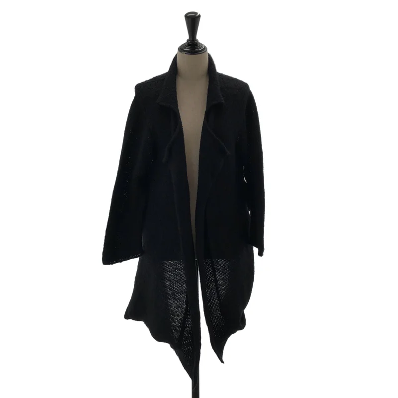 YOHJI YAMAMOTO +NOIR / ヨウジヤマモトプリュスノアール | アルパカ混 変形 カーディガン FD-K34-659 | 2 | レディース