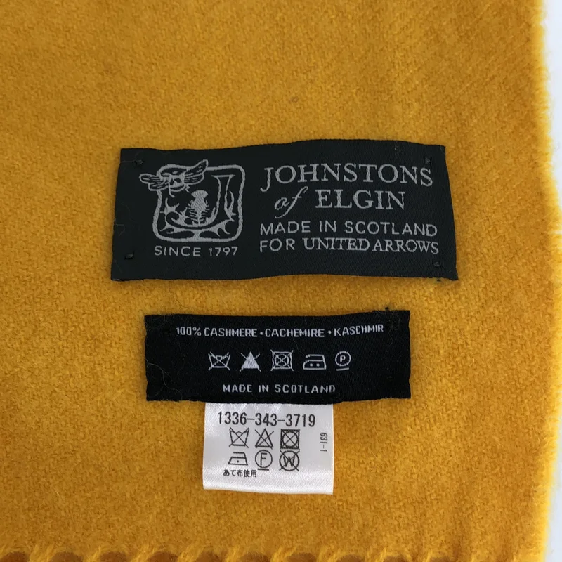 JOHNSTONS OF ELGIN / ジョンストンズオブエルガン | × UNITED ARROWS / 別注 カシミヤ フリンジマフラー |