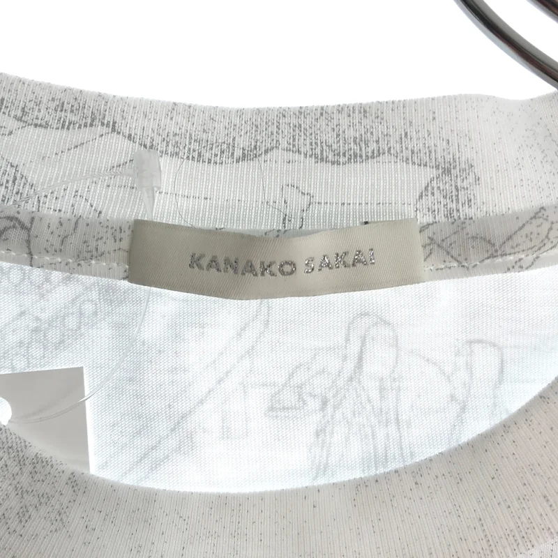 KANAKO SAKAI / カナコサカイ | アルミプリント コットン クルーネック カットソー | 36 | レディース