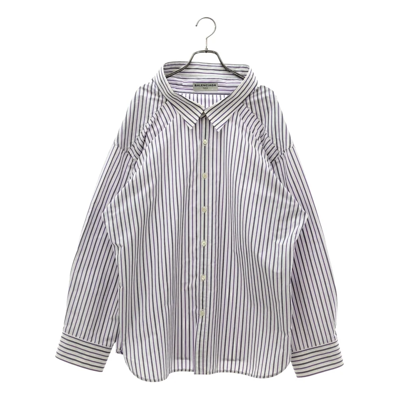 BALENCIAGA / バレンシアガ | 2017SS | コットン ストライプ ピンチドカラーシャツ | 36 | メンズ