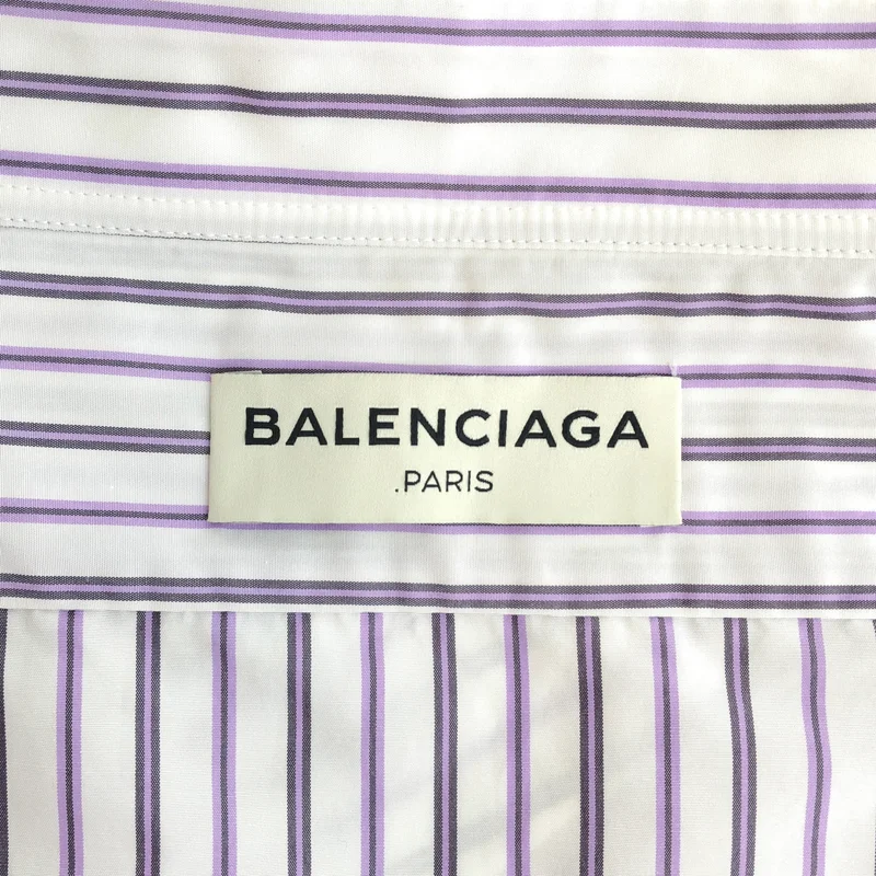 BALENCIAGA / バレンシアガ | 2017SS | コットン ストライプ ピンチドカラーシャツ | 36 | メンズ
