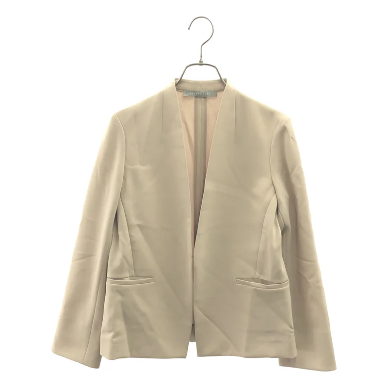 theory luxe / セオリーリュクス | トリアセテート フック式 ノーカラー ジャケット | S34 | レディース