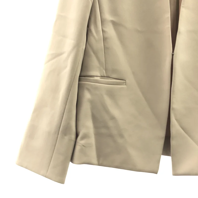 theory luxe / セオリーリュクス | トリアセテート フック式 ノーカラー ジャケット | S34 | レディース