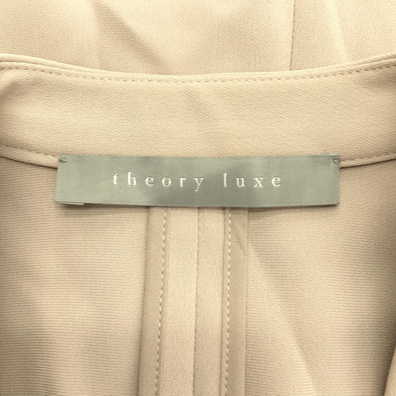 theory luxe / セオリーリュクス | トリアセテート フック式 ノーカラー ジャケット | S34 | レディース