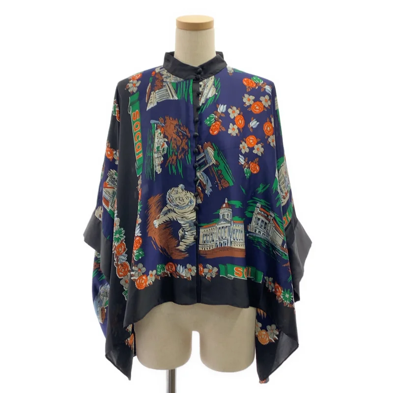 sacai / サカイ | Archive Print Mix Shirt 総柄 切替 ブラウス | 2 | レディース
