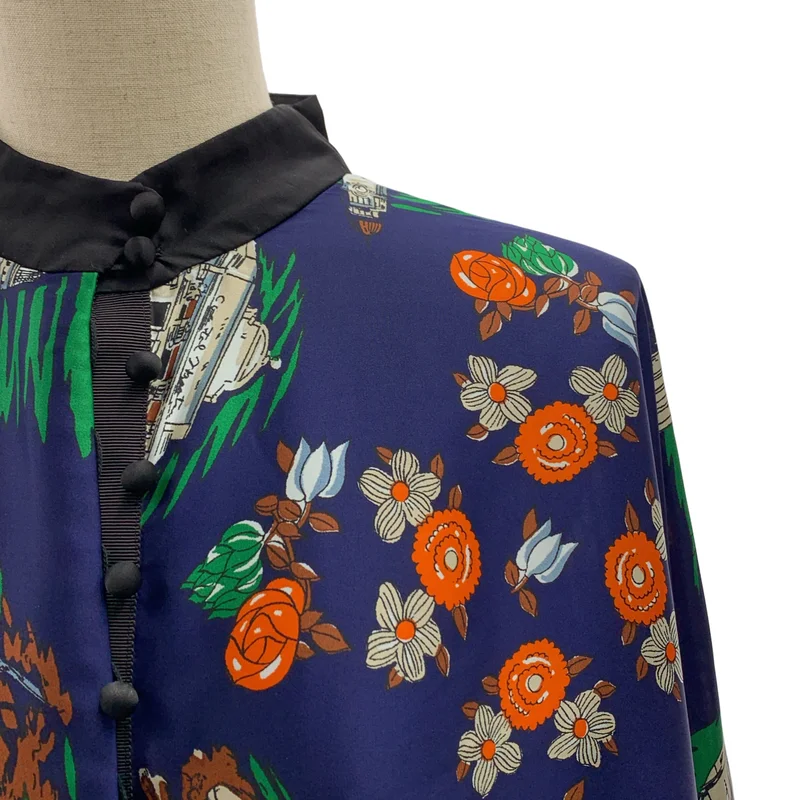 sacai / サカイ | Archive Print Mix Shirt 総柄 切替 ブラウス | 2 | レディース