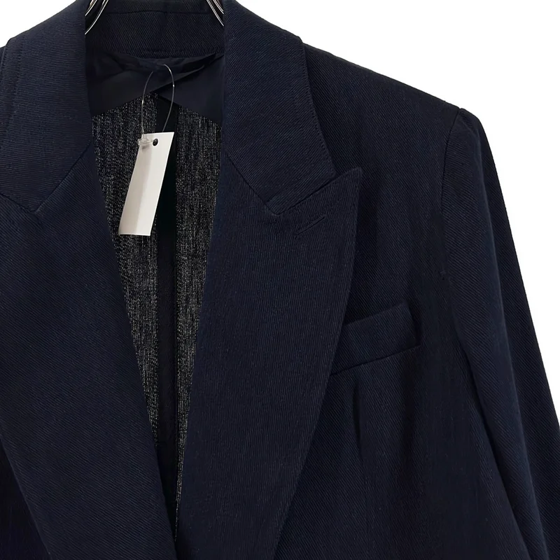 Max Mara / マックスマーラ | リネン コットン ダブルブレスト ロングテーラードジャケット | 38 | レディース
