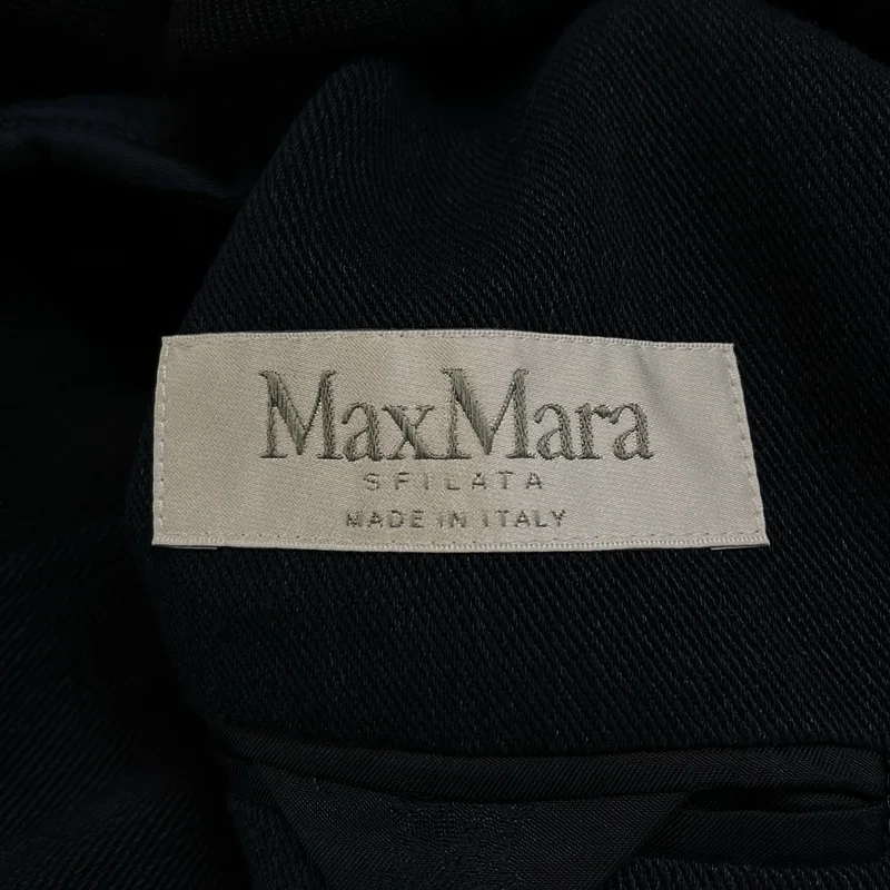 Max Mara / マックスマーラ | リネン コットン ダブルブレスト ロングテーラードジャケット | 38 | レディース