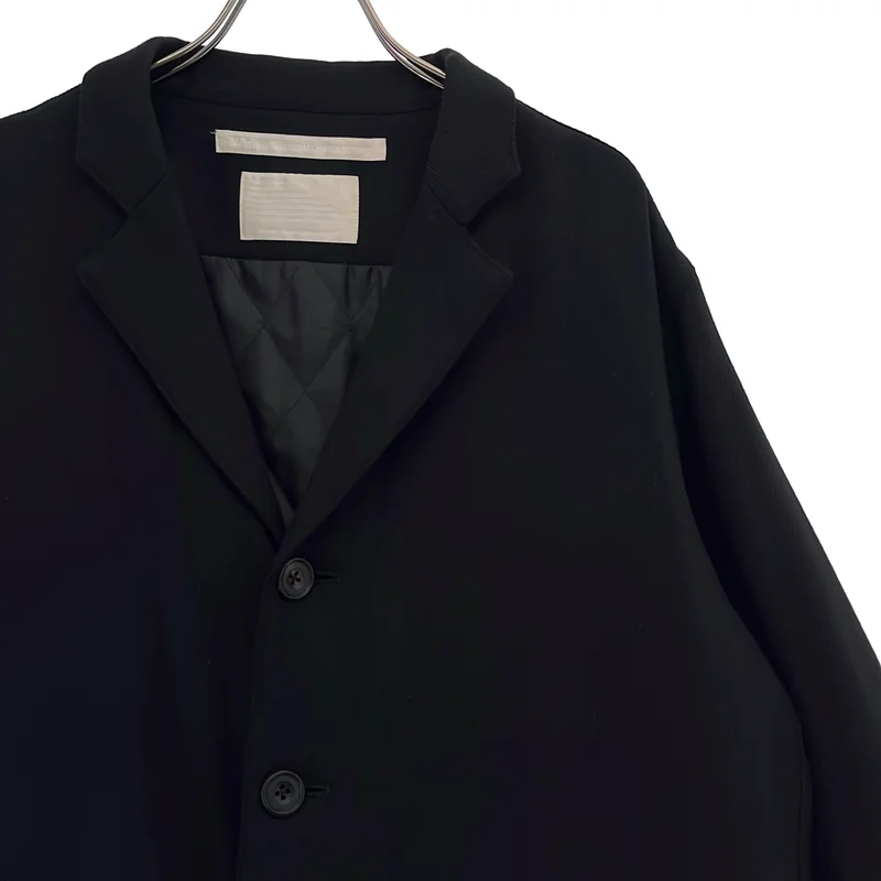 White Mountaineering / ホワイトマウンテニアリング | Wool Twill Primitive Pattern Jacquard Contrast Coat コート | 1 | メンズ