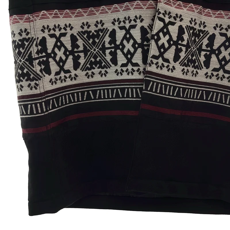 White Mountaineering / ホワイトマウンテニアリング | Wool Twill Primitive Pattern Jacquard Contrast Coat コート | 1 | メンズ