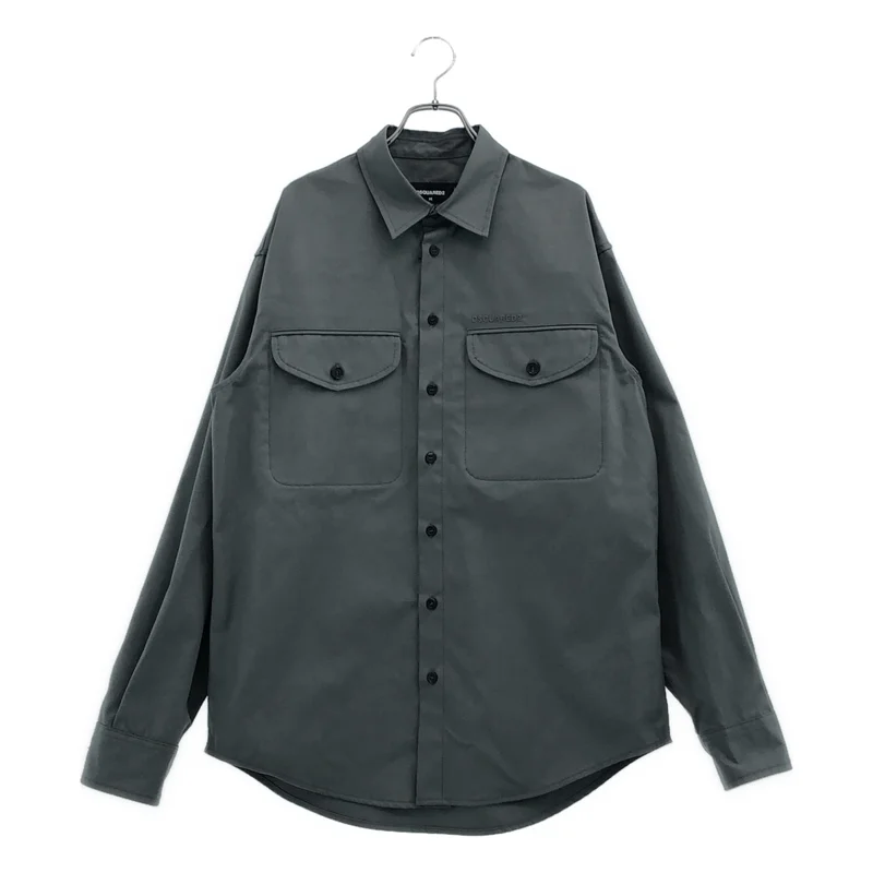 DSQUARED2 / ディースクエアード | 2025AW | Utility Cotton Shirt / コットン ロゴ刺しゅう ユーティリティシャツ | 46 | メンズ