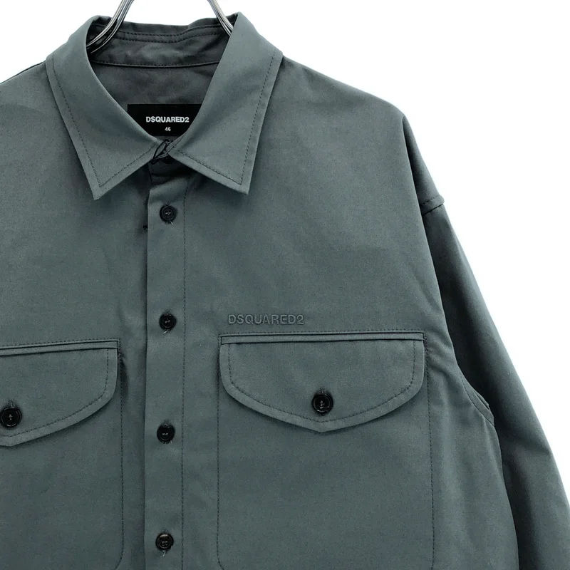 DSQUARED2 / ディースクエアード | 2025AW | Utility Cotton Shirt / コットン ロゴ刺しゅう ユーティリティシャツ | 46 | メンズ