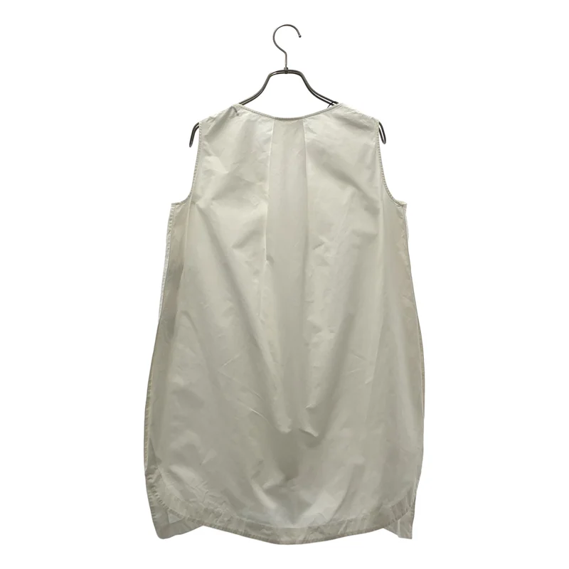 JIL SANDER NAVY / ジルサンダーネイビー | スリット Vネック ノースリーブ プルオーバーブラウス | 34 | レディース