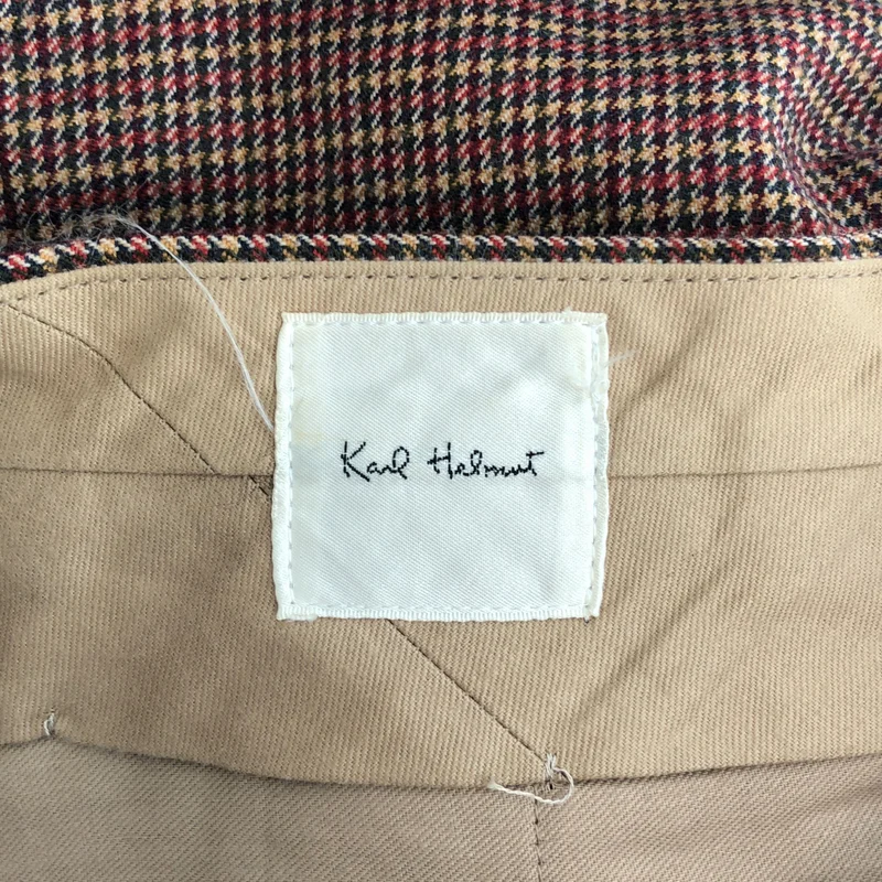 karl helmut / カールヘルム | ウール チェック 2タック ワイドスラックス | L | メンズ