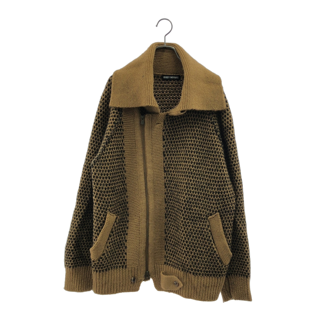 ISSEY MIYAKE / イッセイミヤケ | 2010AW | ウール ジップアップ ローゲージ ニットジャケット | 4 | ブラウン | メンズ ISSEY MIYAKE / イッセイミヤケ | 2010AW | ウール ジップアップ