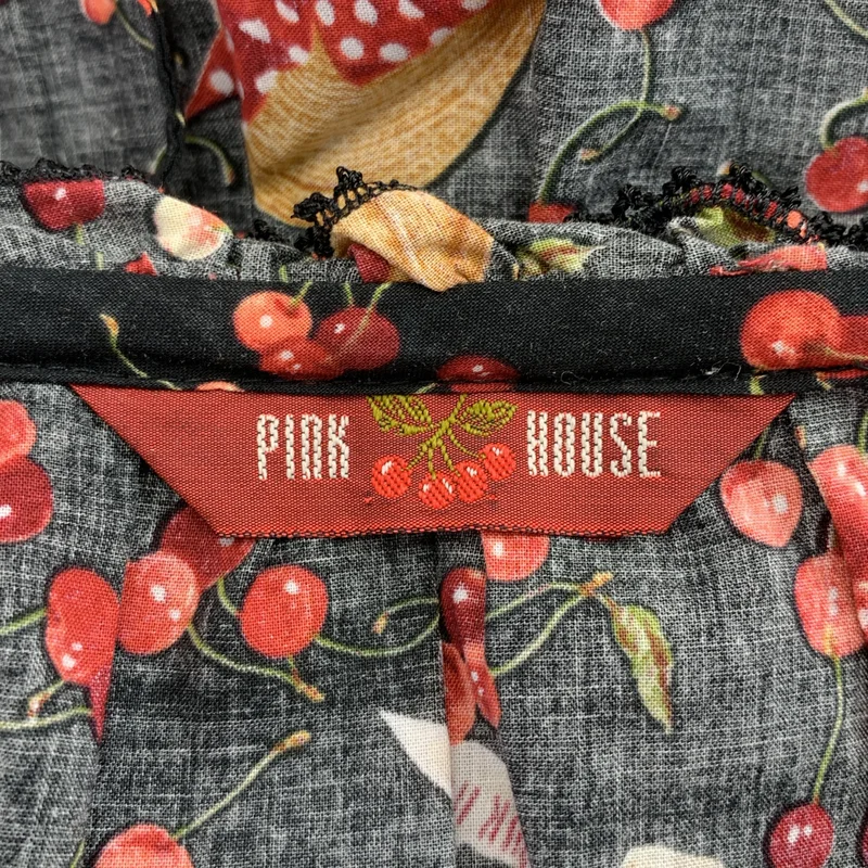 PINK HOUSE / ピンクハウス | コットン さくらんぼの日曜日 総柄 半袖ワンピース |