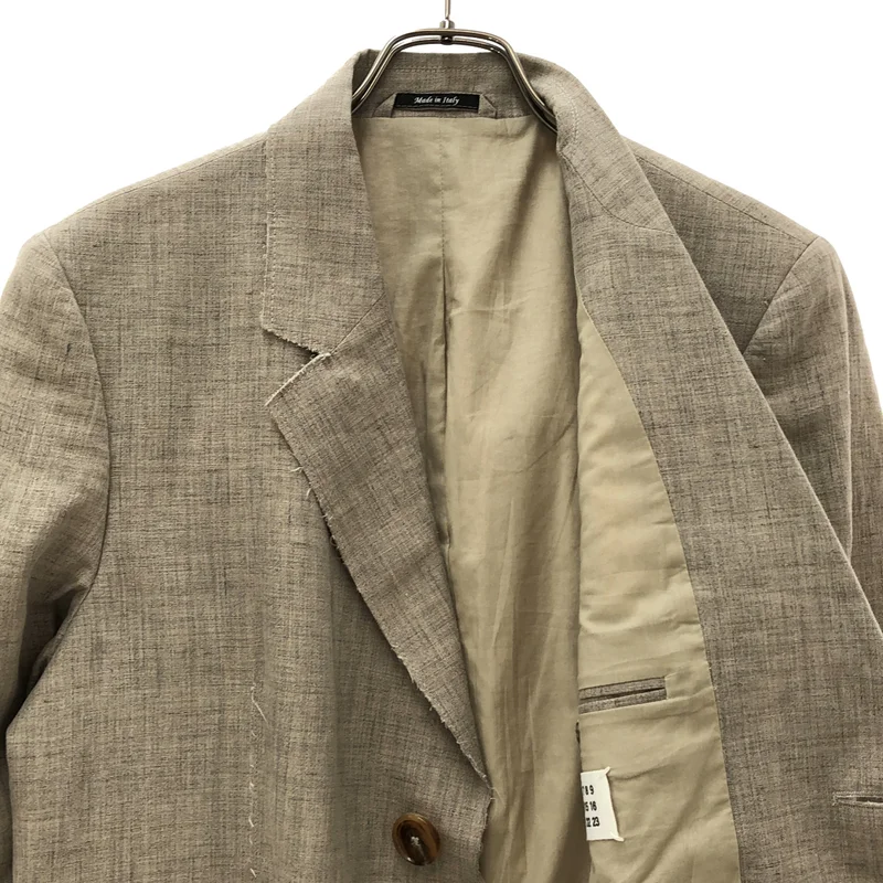Maison Margiela / メゾンマルジェラ | 2014SS | リネン カットオフ 3B テーラードジャケット | 46 | メンズ
