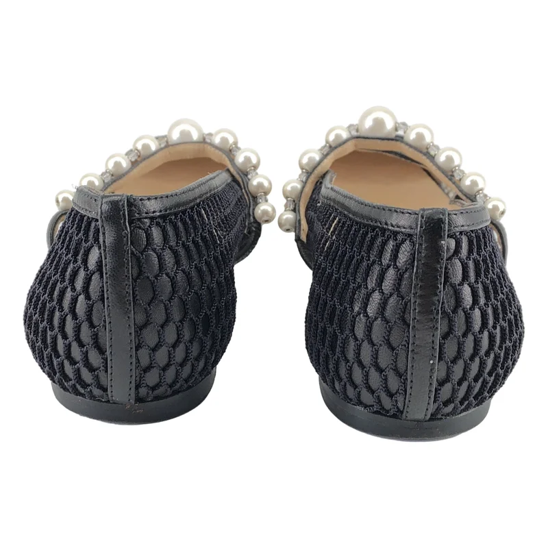 JIMMY CHOO / ジミーチュウ | パール メッシュ バレエシューズ | 34 1/2 | レディース