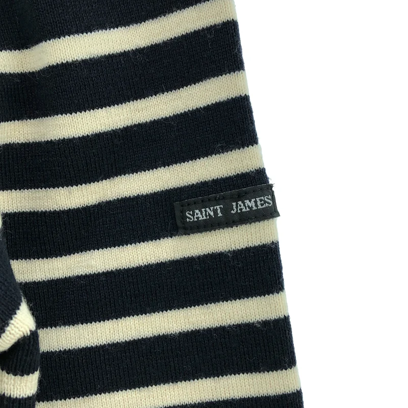 SAINT JAMES / セントジェームス | ウール ショルダーボタン ボーダーニット |