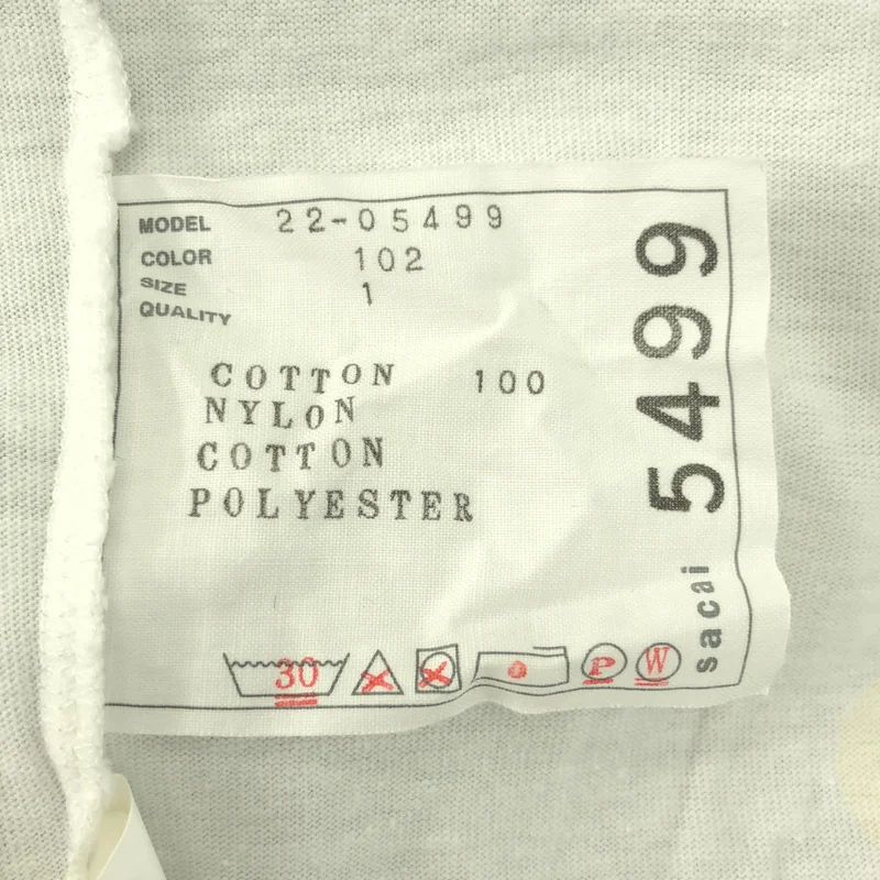 sacai / サカイ | × Dover street market 10th anniversary 異素材 ロゴ カットソー | 1 | レディース