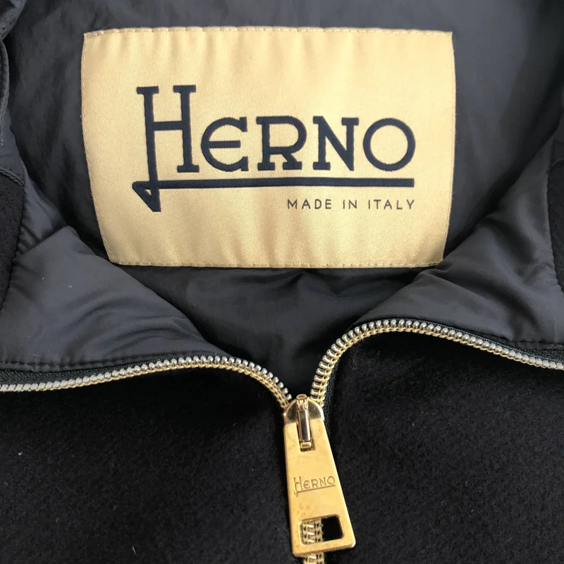 HERNO / ヘルノ | メルトン切替 ダウンコート PI848D | 40 | レディース