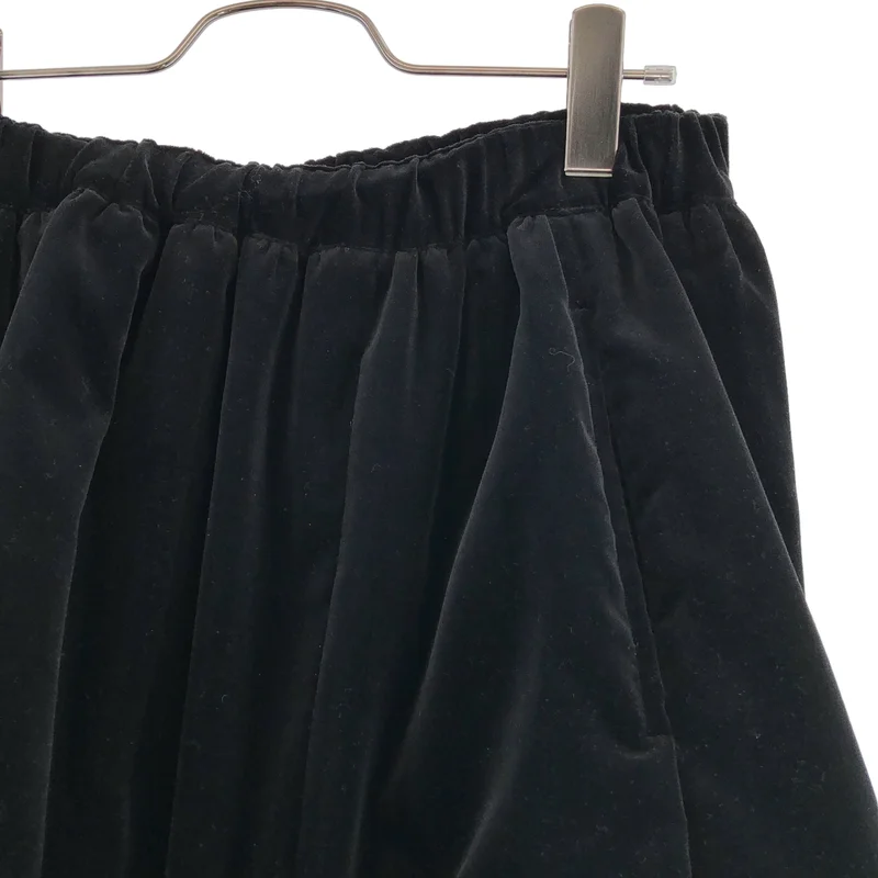 COMME des GARCONS / コムデギャルソン | 2018AW | ベロア 中綿 薔薇 フラワー装飾 ドローストリング ボリューム スカート | S | レディース