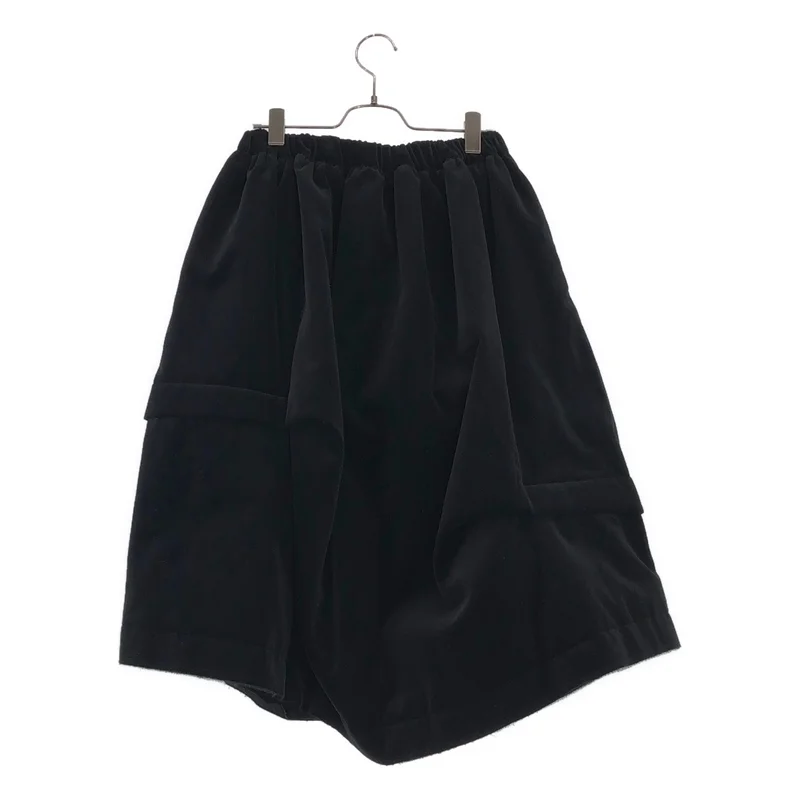 COMME des GARCONS / コムデギャルソン | 2018AW | ベロア 中綿 薔薇 フラワー装飾 ドローストリング ボリューム スカート | S | レディース