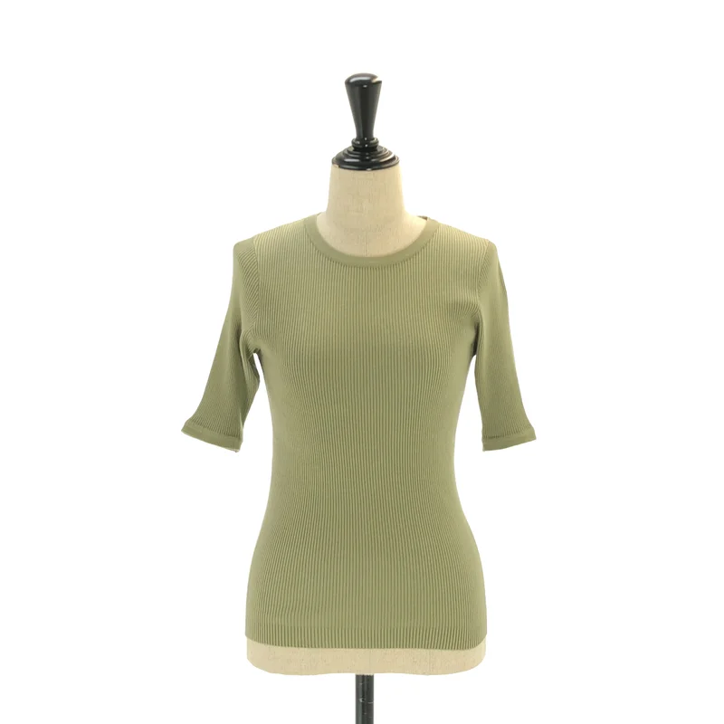 AURALEE / オーラリー | HIGH GAUGE RIB KNIT TEE / リブ ニット Tシャツ カットソー | 1 | レディース