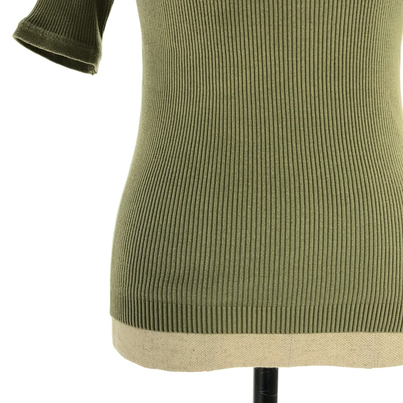 AURALEE / オーラリー | HIGH GAUGE RIB KNIT TEE / リブ ニット Tシャツ カットソー | 1 | レディース