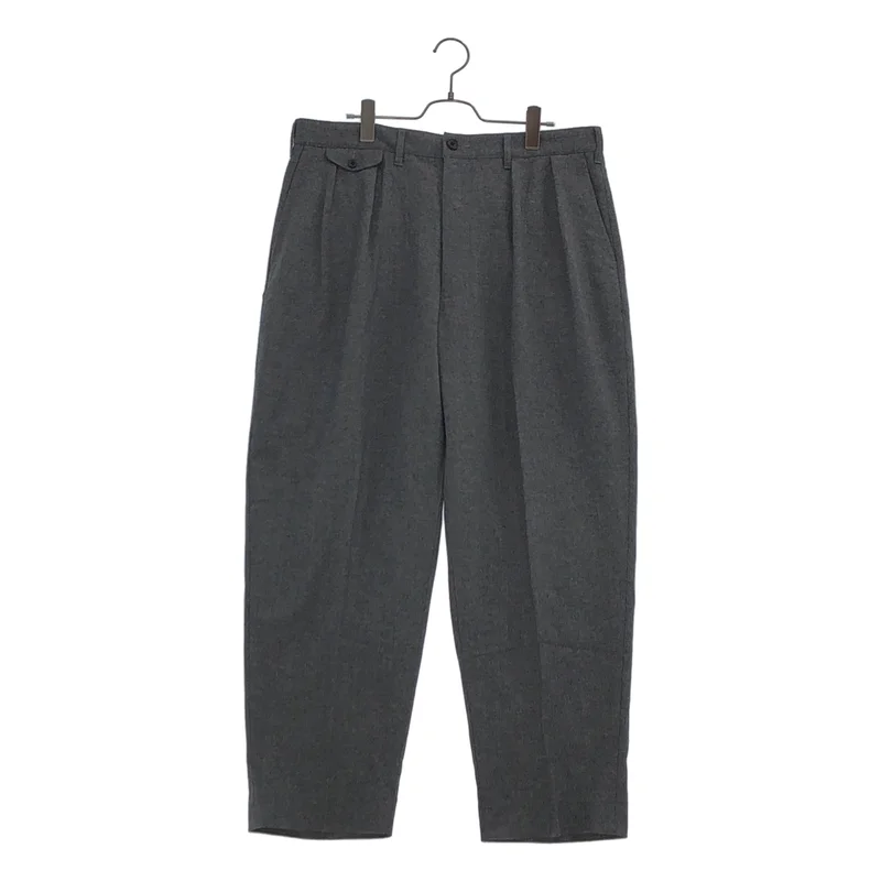 BEAMS PLUS / ビームスプラス | 2 Pleats Tapered Flannel / ウールフランネル 2プリーツ テーパードパンツ | XL | メンズ