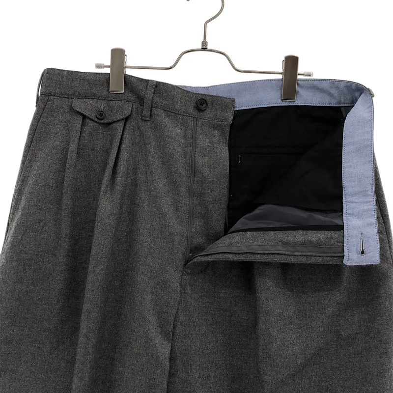 BEAMS PLUS / ビームスプラス | 2 Pleats Tapered Flannel / ウールフランネル 2プリーツ テーパードパンツ | XL | メンズ