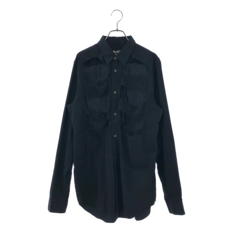 BLACK COMME des GARCONS / ブラックコムデギャルソン | 2018SS | コットン カットアウト シャツ | XL | メンズ