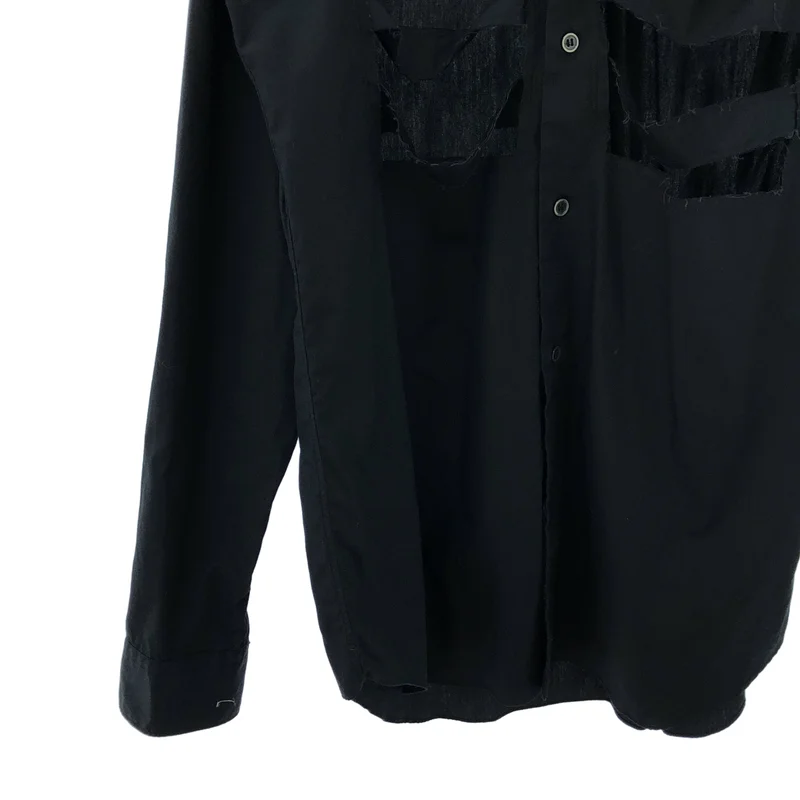 BLACK COMME des GARCONS / ブラックコムデギャルソン | 2018SS | コットン カットアウト シャツ | XL | メンズ