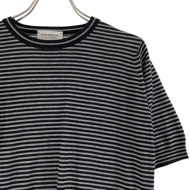 JOHN SMEDLEY / ジョンスメドレー | 海島綿 シーアイランドコットン ボーダー カットソー | S | レディース