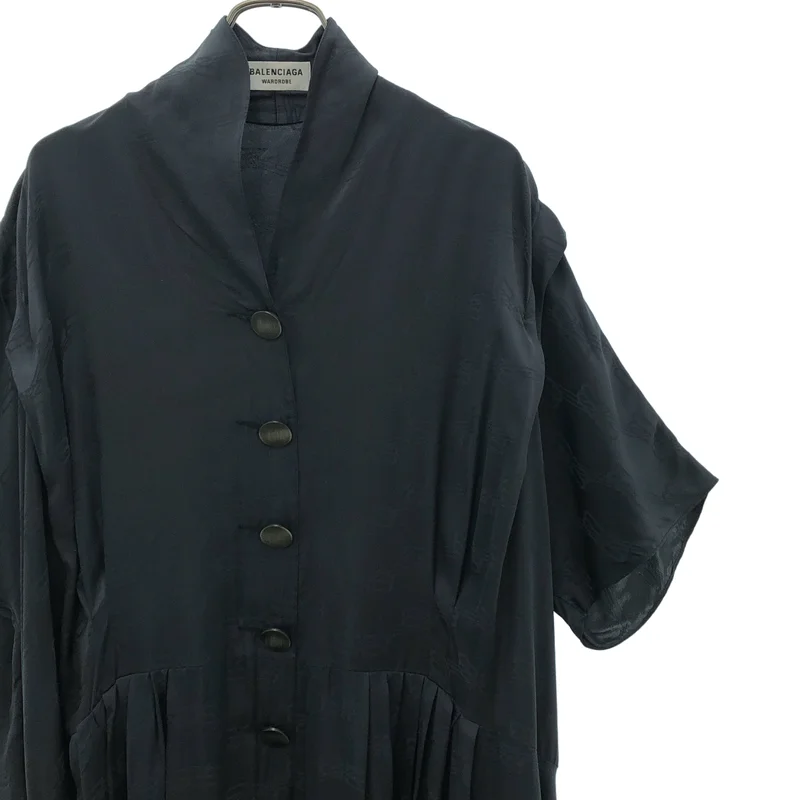 BALENCIAGA / バレンシアガ | WARDROBE / BBロゴ プリーツ シャツ ワンピース | L | レディース