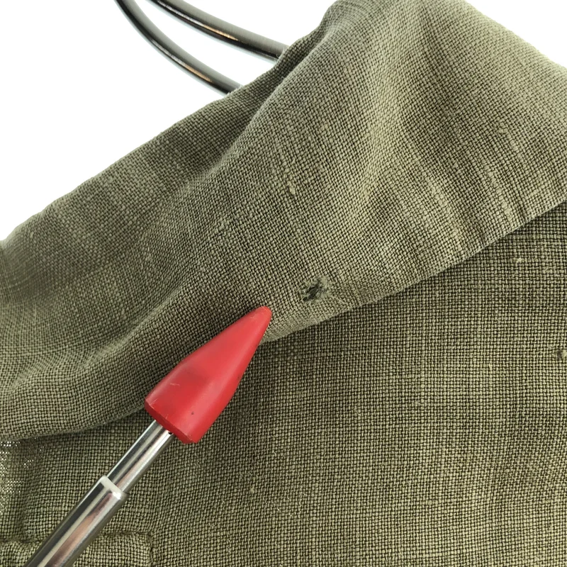GREG LAUREN / グレッグローレン | COLLARED ARMY LINEN STUDIO SHIRT / リネン レギュラーカラー シャツ | 2 | メンズ