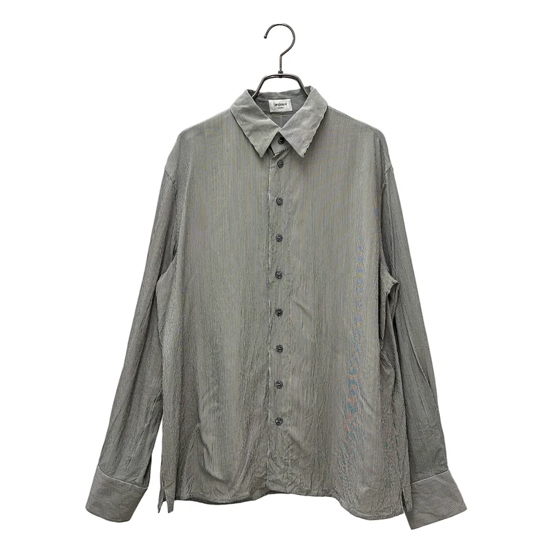 SAINT LAURENT PARIS / サンローランパリ | 2024 | シルク ストライプ シャツ | 38 | メンズ