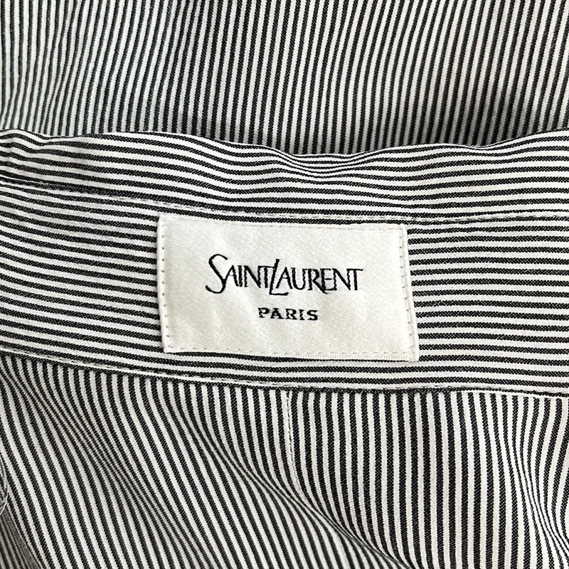 SAINT LAURENT PARIS / サンローランパリ | 2024 | シルク ストライプ シャツ | 38 | メンズ
