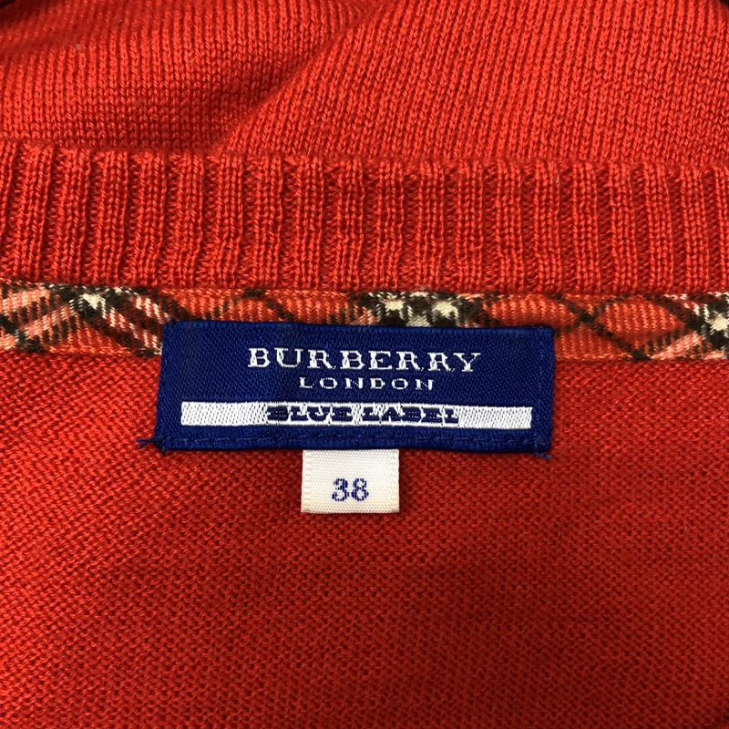 BURBERRY LONDON / バーバリーロンドン | ウール ロゴ刺しゅう エポーレット クルーネックニット | 38 | レディース