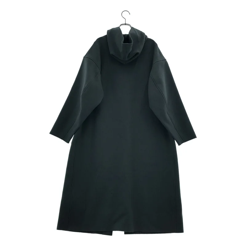 HYKE / ハイク | 2022AW | MELTON HOODED WORK COAT ウールメルトン フーデッドコート | 1 | レディース