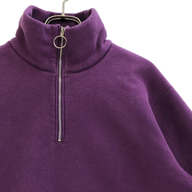 PHEENY / フィーニー | 2025AW | ATHLETIC FLEECE HALF ZIP P/O SHORT / アスレチックフリース ハーフジップ ショートスウェット | F | レディース
